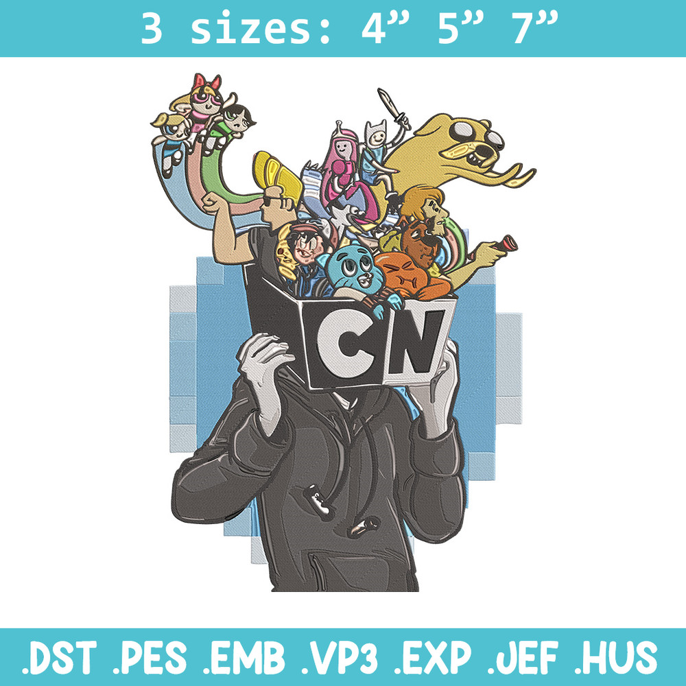 CN character Embroidery Design, CN cartoon Embroidery, Embroidery File, Anime Embroidery, Anime shirt, Digital download.jpg