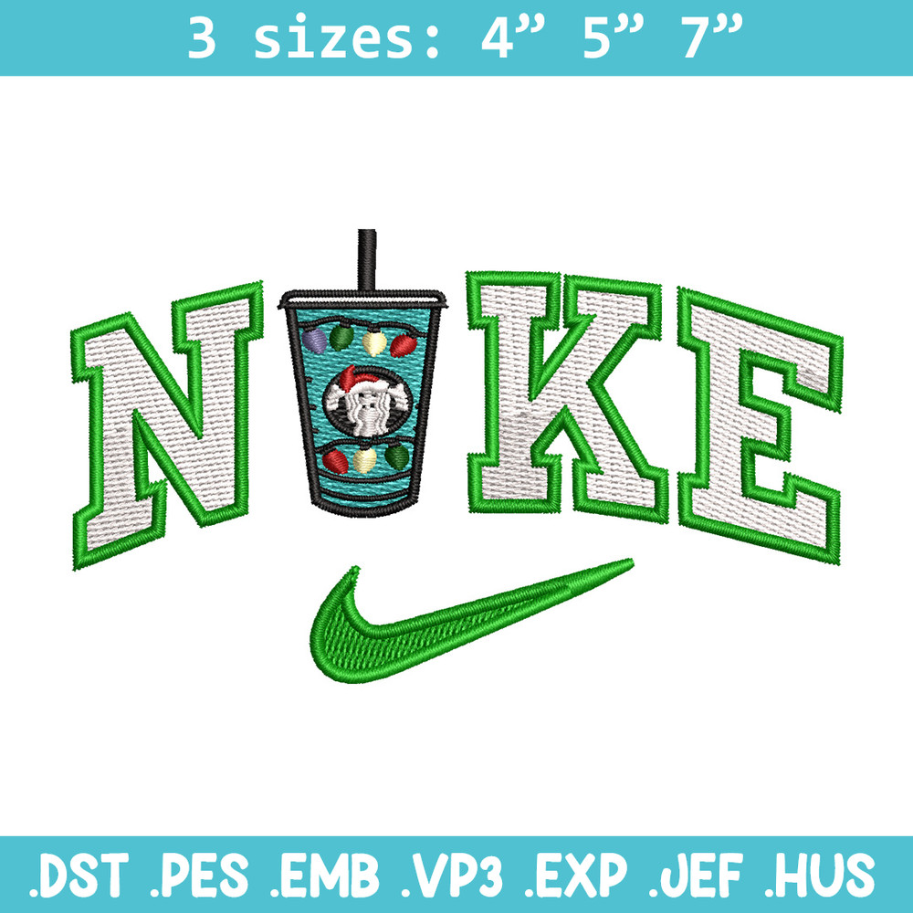 Cup green x nike embroidery design, Cup embroidery, Nike design, Embroidery shirt, Embroidery file, Digital download.jpg