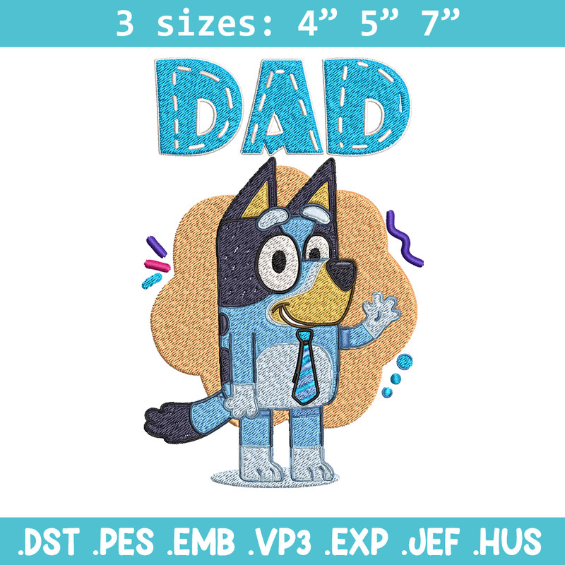 Dad Bluey Embroidery, Bluey Cartoon Embroidery, cartoon Embroidery, cartoon shirt, Embroidery File, Instant download..jpg