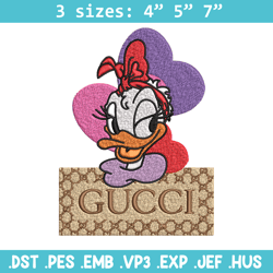 daisy donald duck gucci embroidery design, disney cartoon embroidery, cartoon design, embroidery file, digital download
