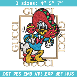 daisy donald duck gucci embroidery design, disney cartoon embroidery, cartoon design, embroidery file, instant download.