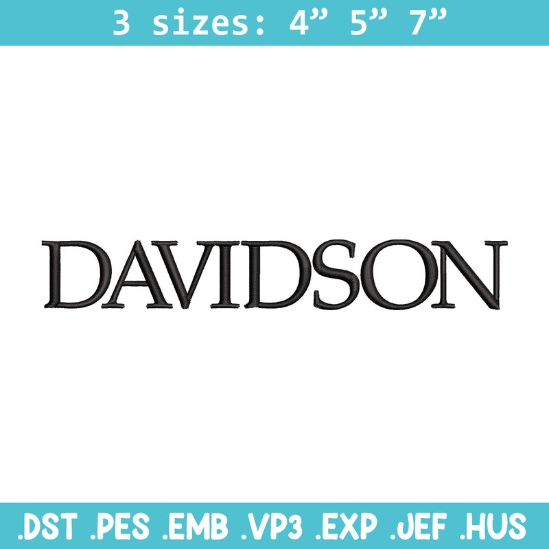 Davidson logo embroidery design, Logo embroidery, Sport embroidery, logo sport embroidery, Embroidery design.jpg