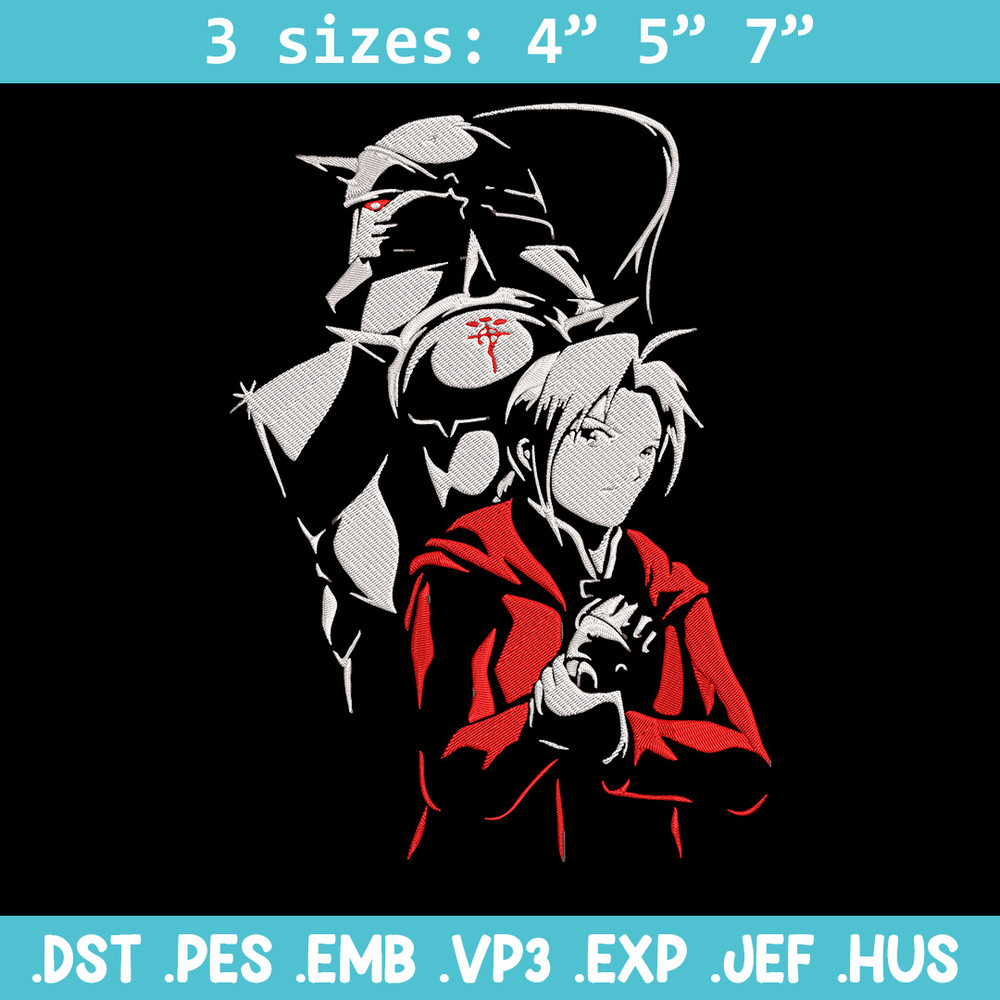 Edward Elric Embroidery Design, Fullmetal Embroidery,Embroidery File,Anime Embroidery, Anime shirt, Digital download..jpg