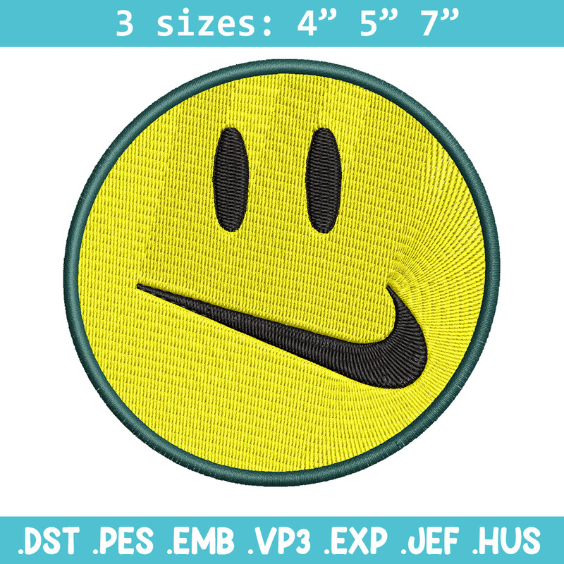 Emoji smile swoosh embroidery design, Emoji embroidery, logo design, embroidery file, logo shirt, Digital download.jpg