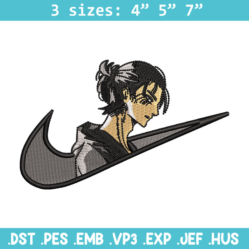 Eren x nike embroidery design, Aot embroidery, Embroidery file, Embroidery shirt, Nike design, Digital download.jpg