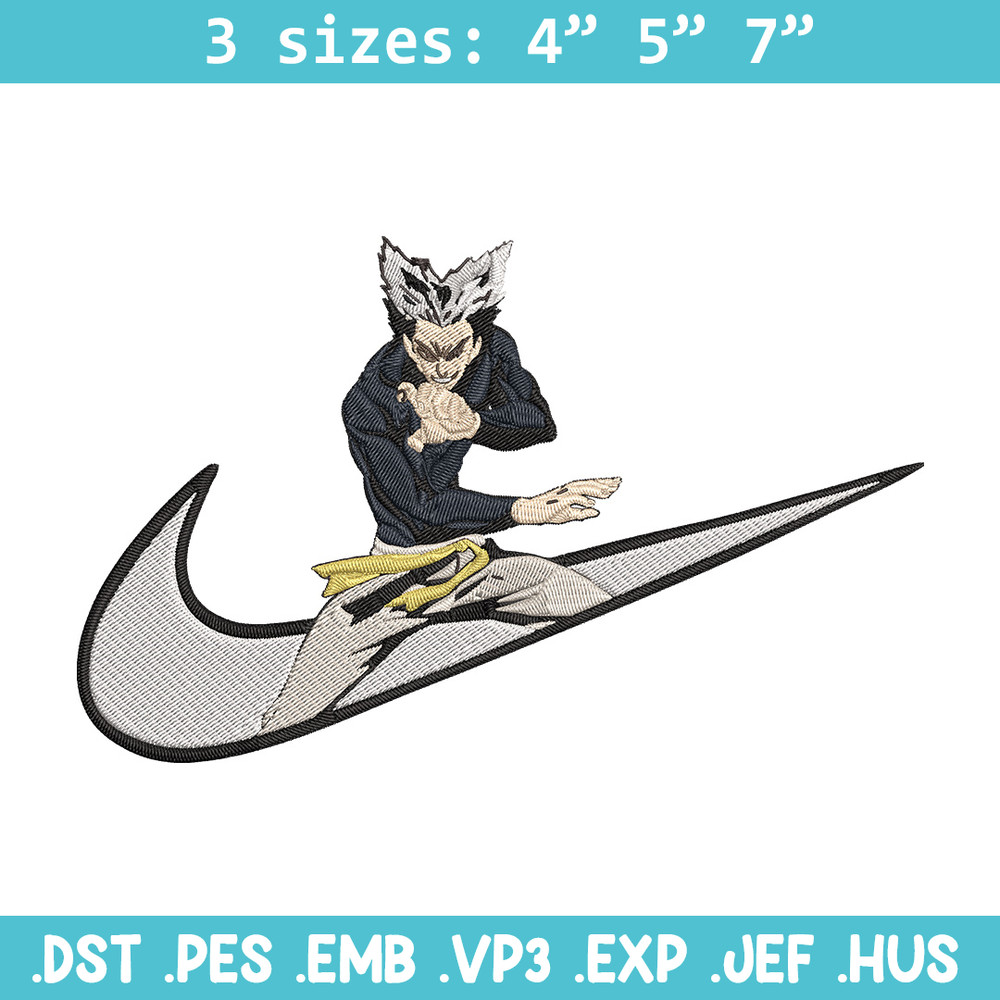 Garou x nike Embroidery Design, One punch man Embroidery, Embroidery File, Nike Embroidery, Anime shirt,Digital download.jpg
