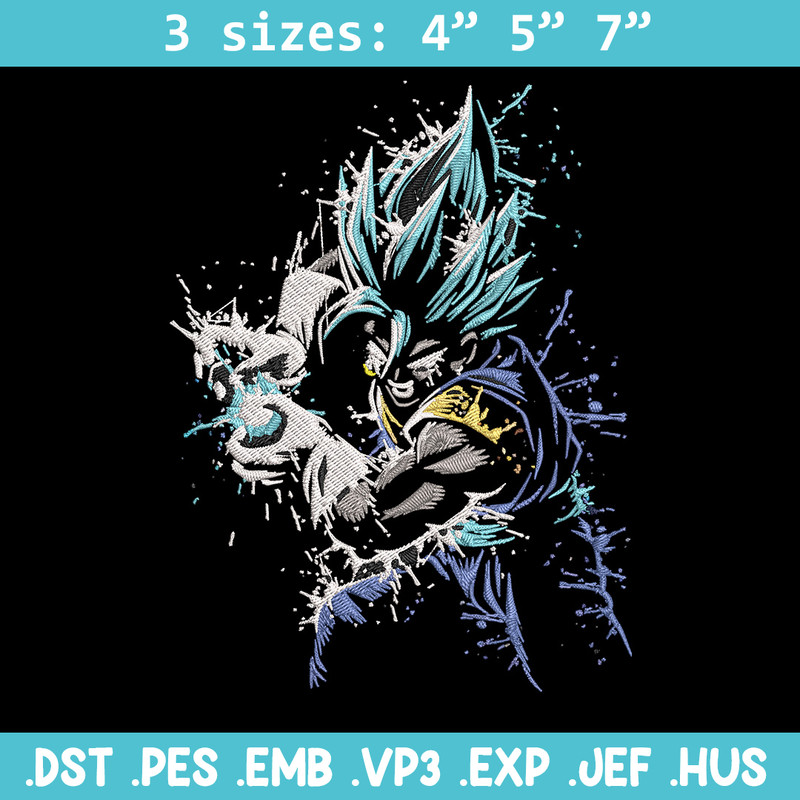 Gogeta Embroidery Design, Dragonball Embroidery, Embroidery File, Anime Embroidery, Anime shirt, Digital download.jpg
