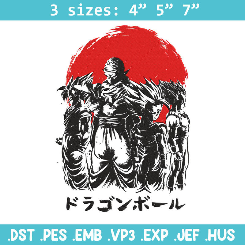 Goku friends Embroidery Design, Dragonball Embroidery, Embroidery File, Anime Embroidery, Anime shirt, Digital download.jpg