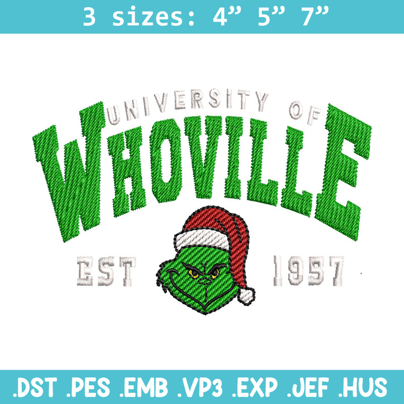 Grinch est1957 embroidery design, Grinch embroidery, Chrismas design, Embroidery file, Embroidery shirt,Digital download.jpg