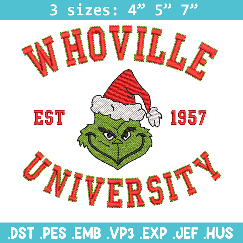 Grinch est1957 embroidery design, Grinch embroidery, Chrismas design, Embroidery shirt, Embroidery file,Digital download.jpg