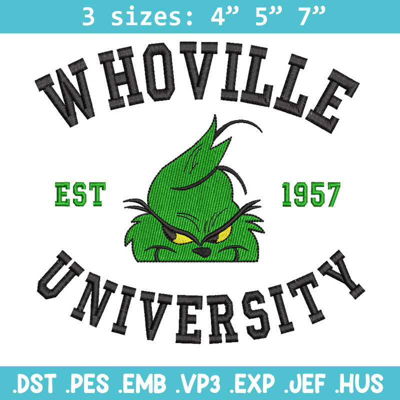 Grinch est1957 embroidery design,Grinch embroidery, Chrismas design, Embroidery file, Embroidery shirt, Digital download.jpg