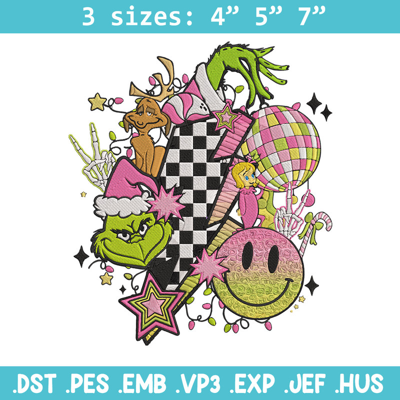 Grinch x smile icon Embroidery Design,Grinch Embroidery,Embroidery File,Chrismas Embroidery,Anime shirt,Digital download.jpg