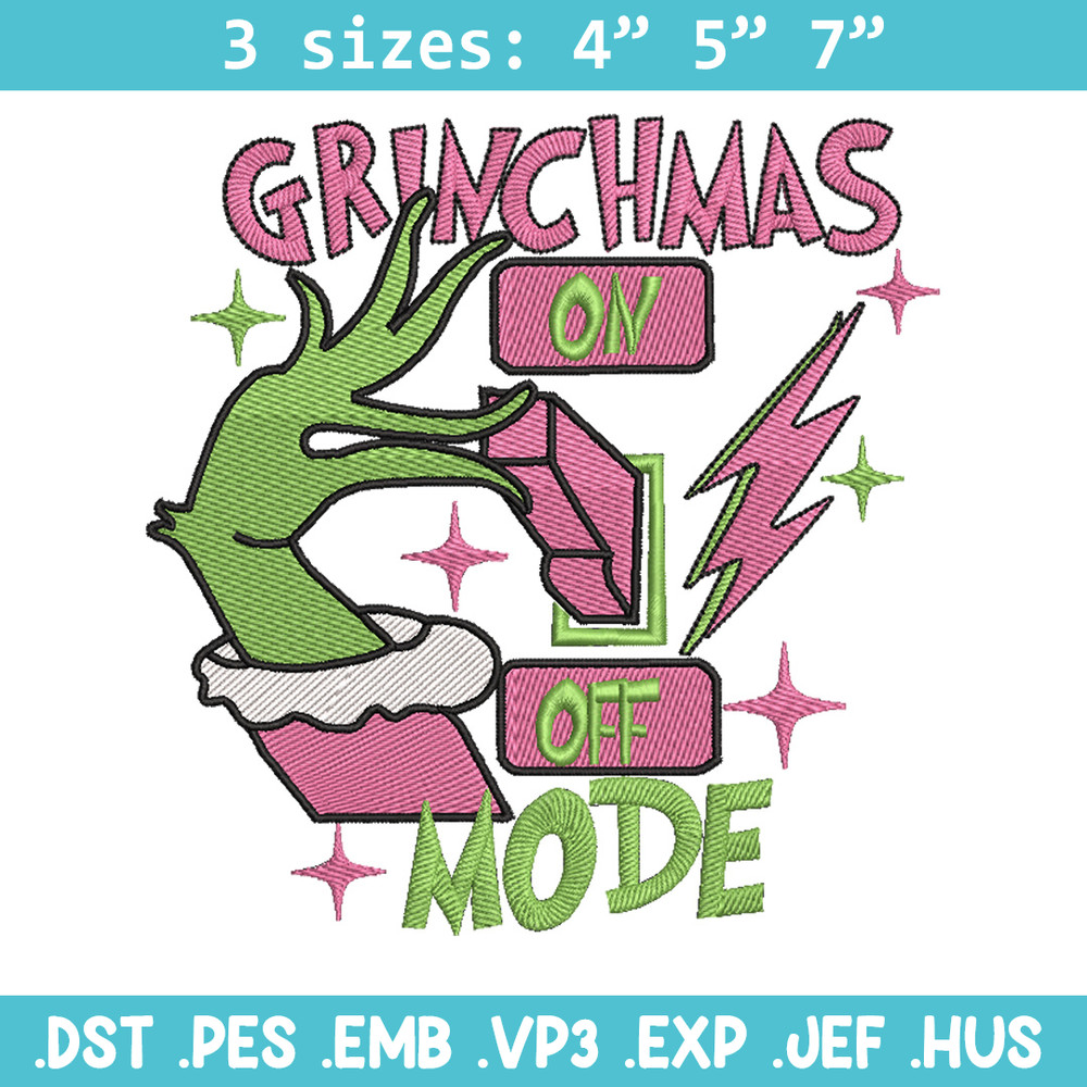 Grinchmas mode embroidery design, Grinch embroidery, Chrismas design, Embroidery shirt, Embroidery file,Digital download.jpg