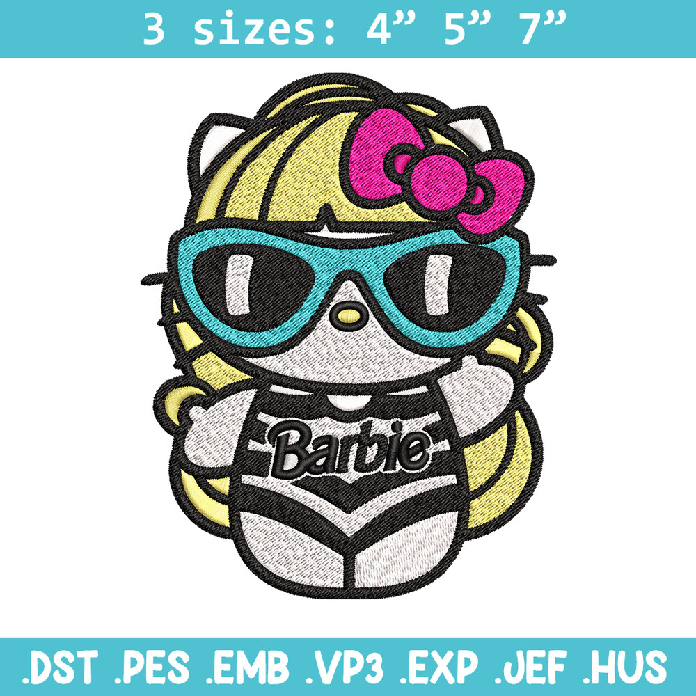 Hello Kitty Barbie Embroidery design, Hello Kitty Barbie Embroidery, logo design, Embroidery File, Digital download..jpg