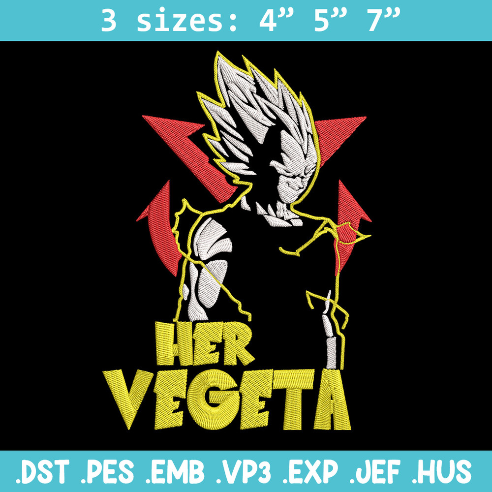 Her Vegeta Embroidery Design, Dragonball Embroidery, Embroidery File, Anime Embroidery, Anime shirt, Digital download..jpg