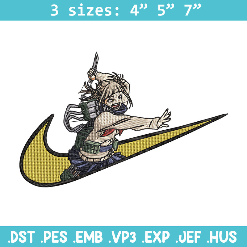 Himiko toga x nike Embroidery Design, Mha Embroidery, Embroidery File, Nike Embroidery, Anime shirt, Digital download.jpg