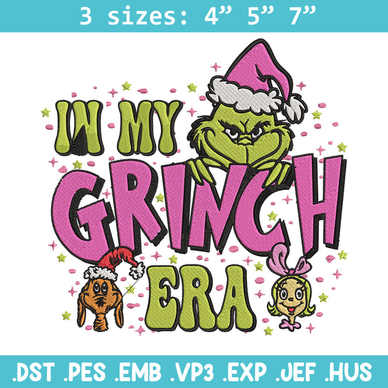 In my grinch Embroidery Design, Grinch Embroidery, Embroidery File, Chrismas Embroidery, Anime shirt, Digital download.jpg