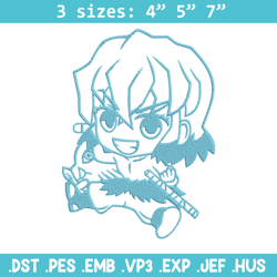 inosuke chibi embroidery design,demon slayer embroidery,embroidery file,anime embroidery,anime shirt, digital download