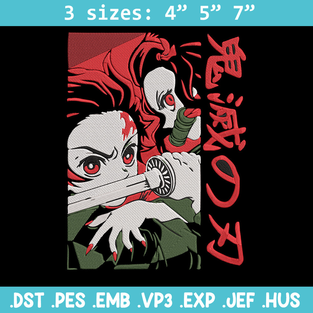 Kamado Tanjiro Embroidery Design, Demon slayer Embroidery, Embroidery File, Anime Embroidery, Digital download.jpg
