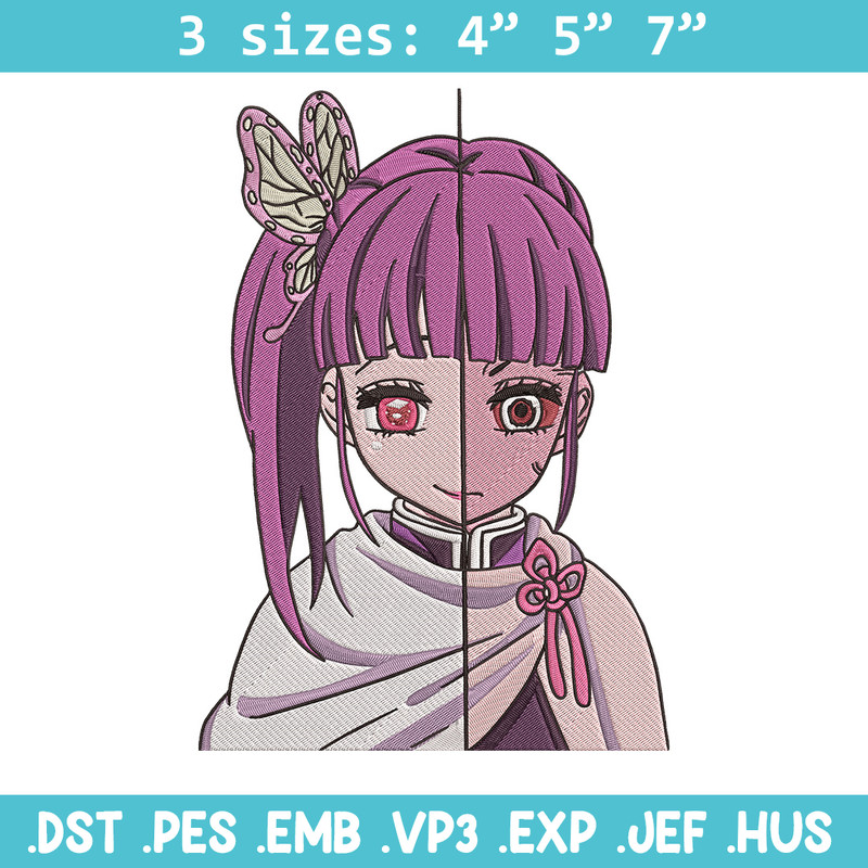 Kanao face Embroidery Design, Demon slayer Embroidery, Embroidery File, Anime Embroidery, Digital download..jpg