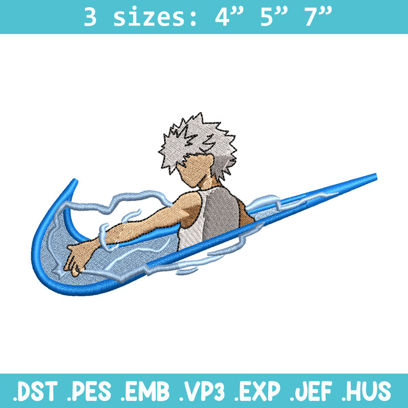 Killua Zoldyck Nike embroidery design, Hunter x hunter embroidery, Nike design, anime design, Digital download.jpg