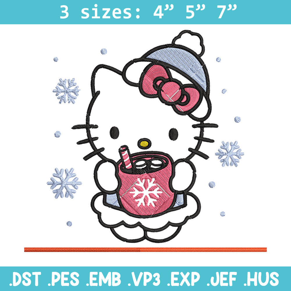 Kitty chrismas Embroidery Design, Hello kitty Embroidery, Embroidery File,Anime Embroidery, Anime shirt,Digital download.jpg