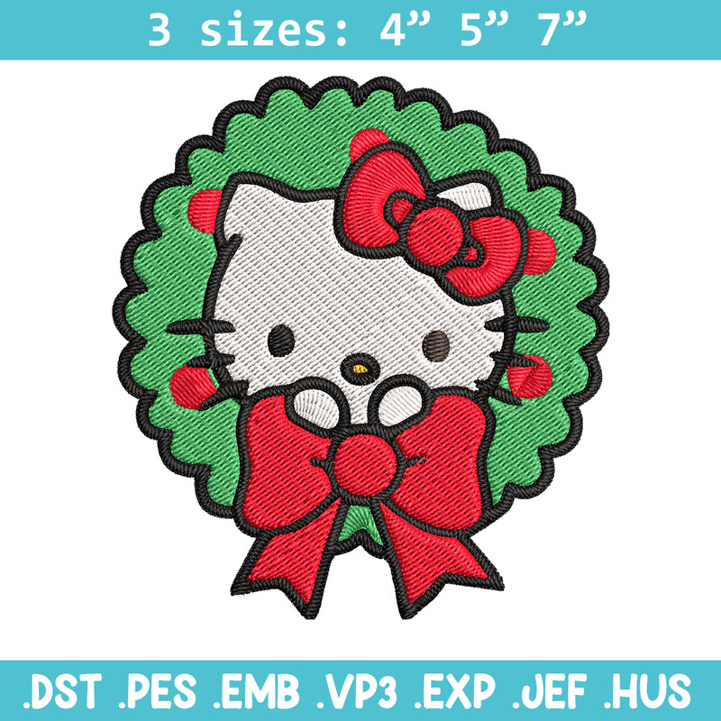 Kitty chrismas Embroidery Design, Kitty Embroidery, Embroidery File, Chrismas Embroidery, Anime shirt, Digital download..jpg