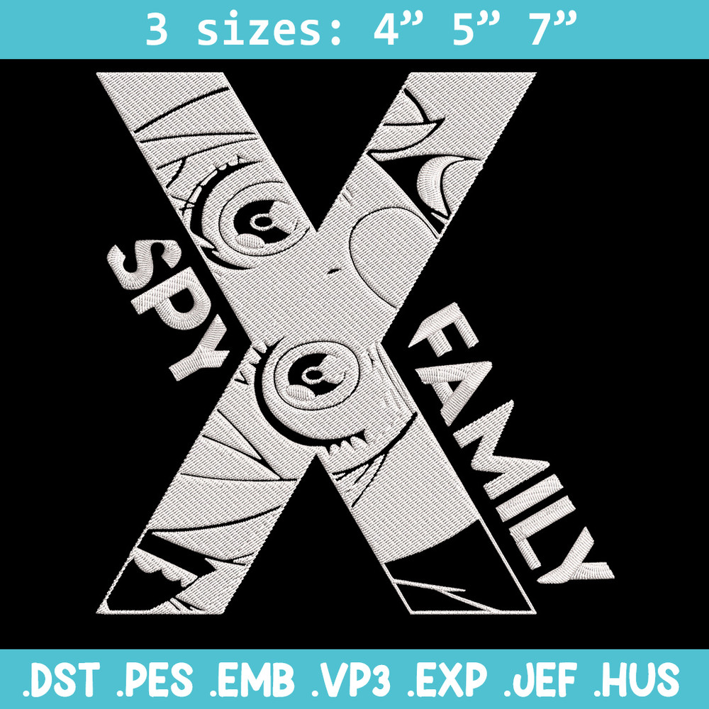 Logo spy x family Embroidery Design, Spy x family Embroidery, Embroidery File, Anime Embroidery, Digital download.jpg