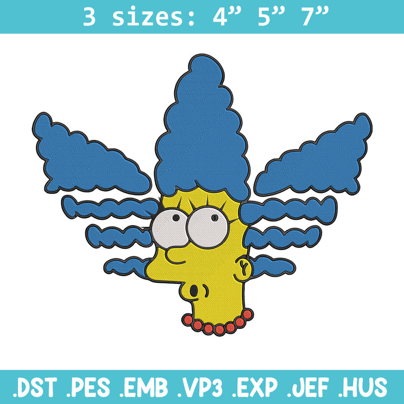Marge Simpson Embroidery Design, Simpson Embroidery, Embroidery File, Anime Embroidery, Adidas shirt, Digital download.jpg