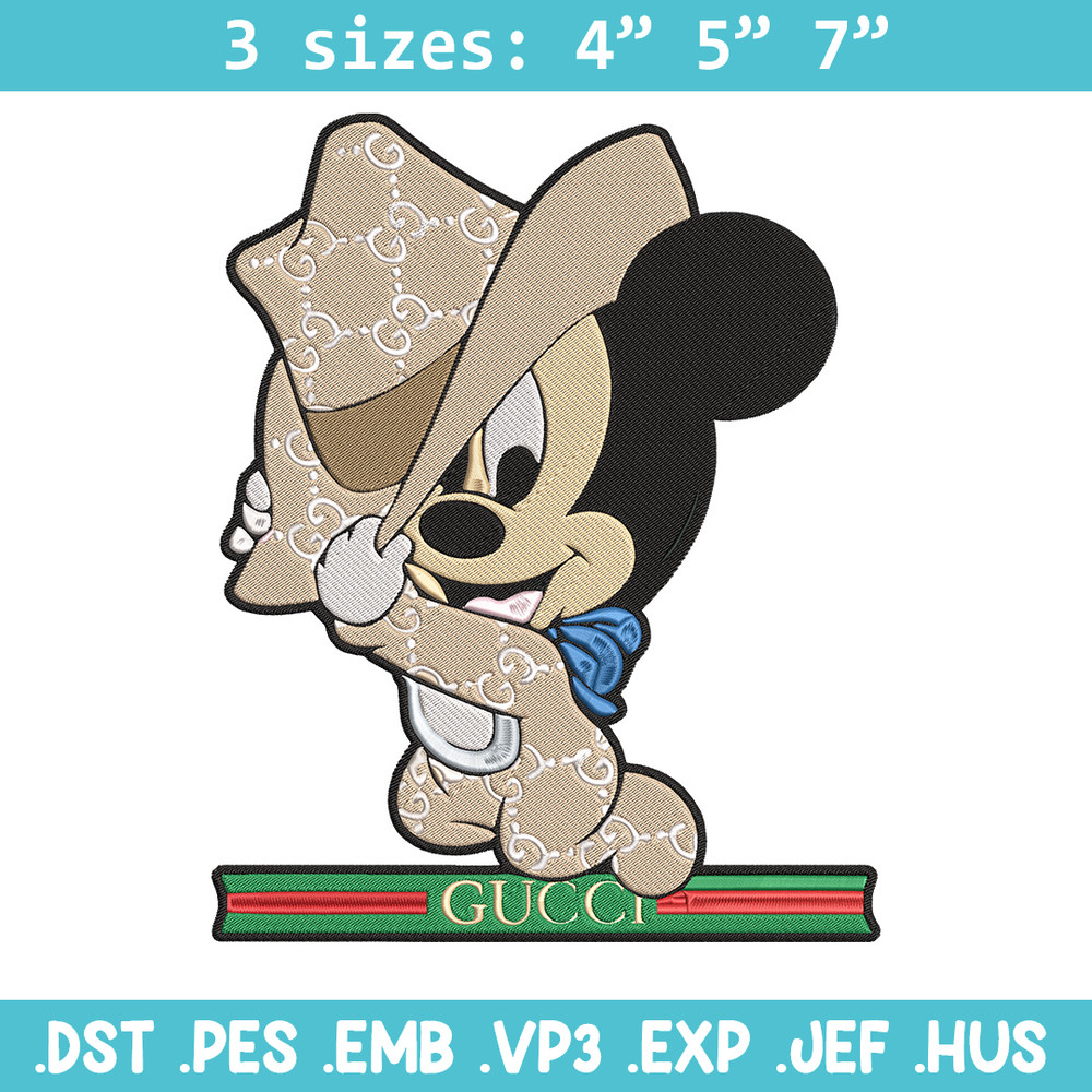 Mickey baby gucci Embroidery Design, Mickey Embroidery, Embroidery File, Gucci Embroidery, Anime shirt,Digital download.jpg