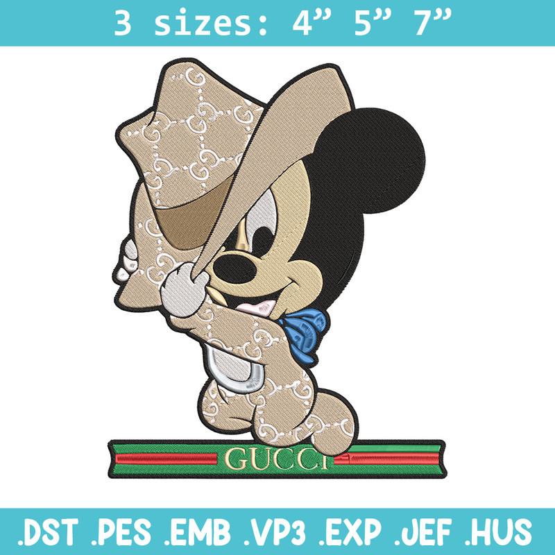 Mickey baby gucci Embroidery Design, Mickey Embroidery, Embroidery File, Gucci Embroidery, Anime shirt,Digital download.jpg