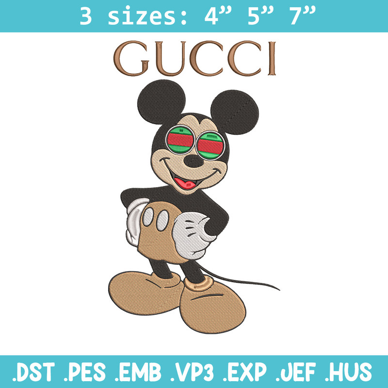 Mickey gucci Embroidery Design, Mickey Embroidery, Embroidery File, Gucci Embroidery, Anime shirt, Digital download..jpg