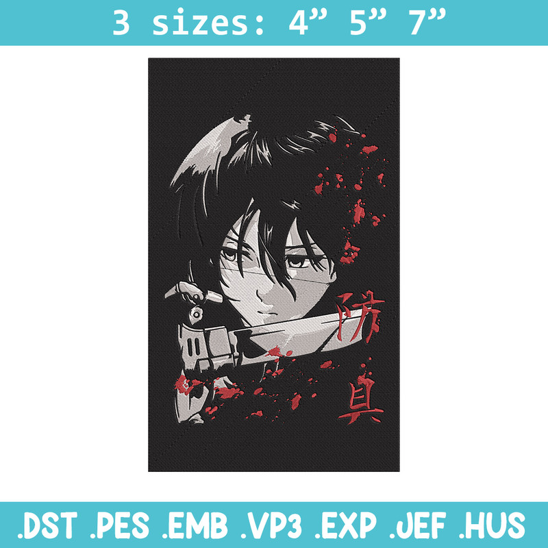 Mikasa poster Embroidery Design, Aot Embroidery, Embroidery File, Anime Embroidery, Anime shirt, Digital download.jpg
