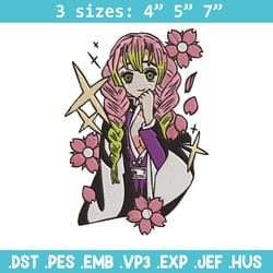 mitsuri embroidery design, demon slayer embroidery, embroidery file, anime embroidery,anime shirt, digital download