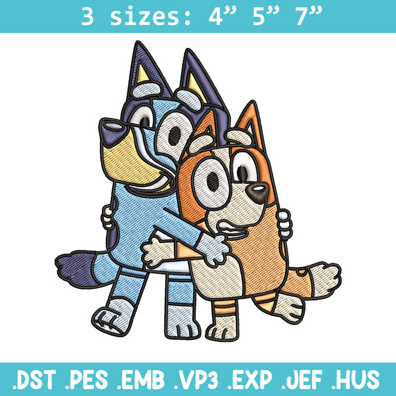 Mom and Dad Bluey Embroidery, Bluey Embroidery, Embroidery File, cartoon design, cartoon shirt, Digital download..jpg