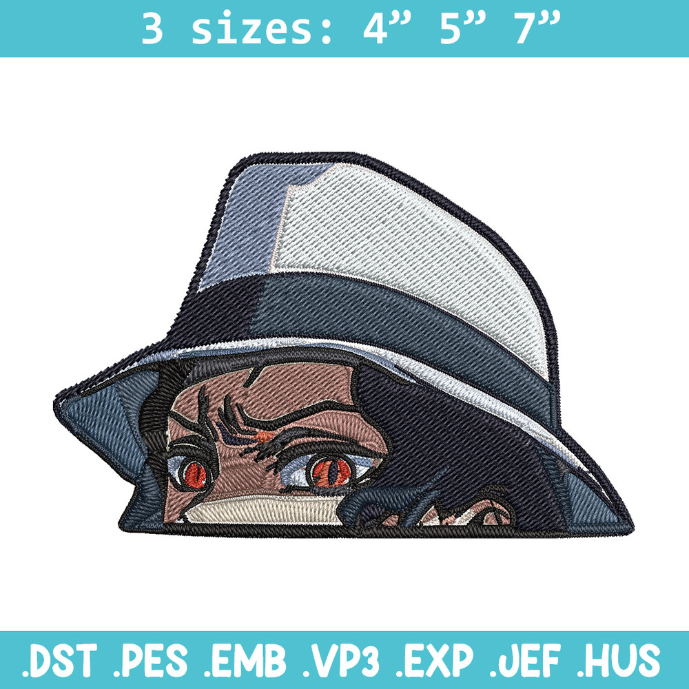 Muzan Peeker Embroidery Design, Demon slayer Embroidery, Embroidery File, Anime Embroidery, Digital download.jpg