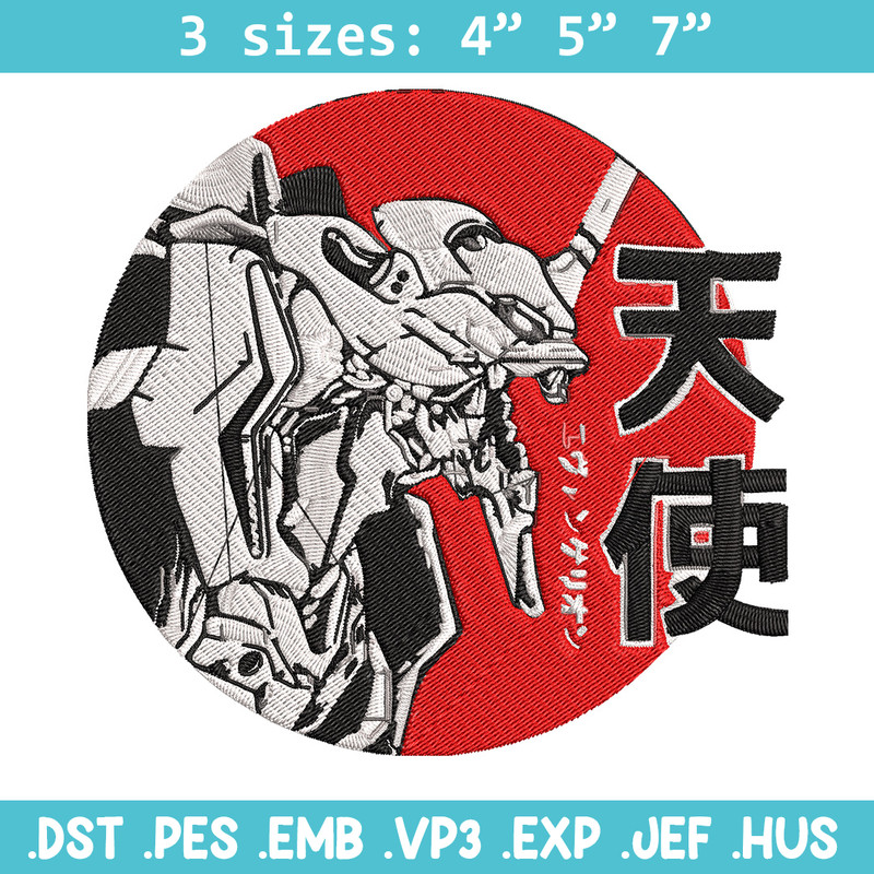 Neon Genesis Embroidery Design, Evangelion Embroidery, Embroidery File, Anime Embroidery, Anime shirt, Digital download.jpg
