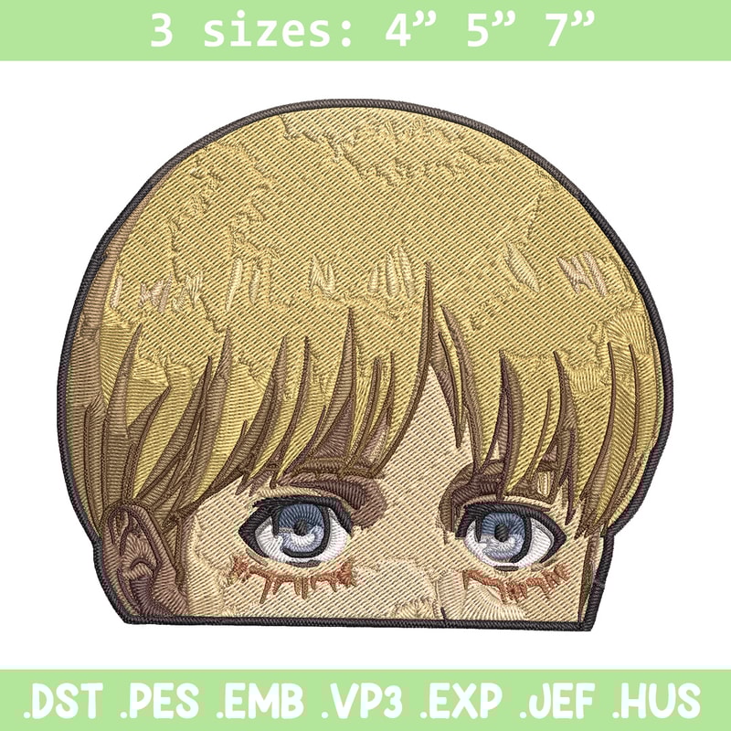 Armin Peeker Embroidery Design, Aot Embroidery, Embroidery File, Anime Embroidery, Anime shirt, Digital download..jpg