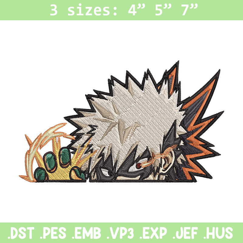 Bakugo Peeker Embroidery Design, Mha Embroidery, Embroidery File, Anime Embroidery, Anime shirt, Digital download..jpg
