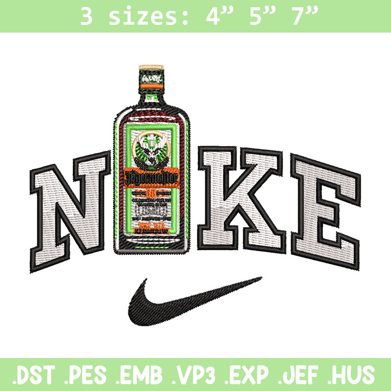 Bottle x nike logo embroidery design, Nike embroidery, Embroidery file, Embroidery shirt, Nike design, Digital download.jpg
