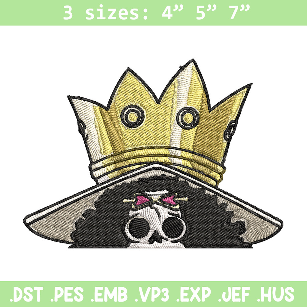 Brook Peeker Embroidery Design, One piece Embroidery, Embroidery File, Anime Embroidery, Anime shirt, Digital download..jpg