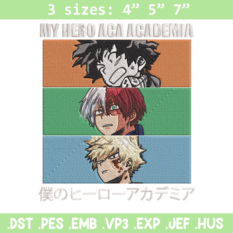 Deku friends Embroidery Design, Mha Embroidery, Embroidery File, Anime Embroidery, Anime shirt, Digital download.jpg