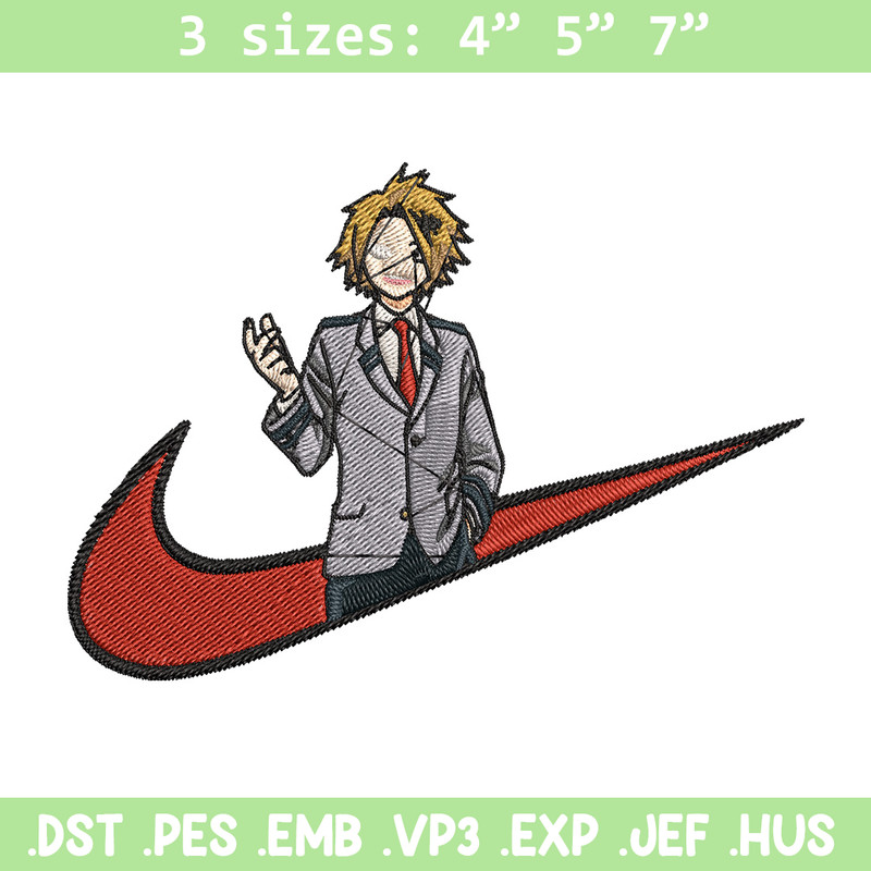 Denki x nike Embroidery Design, Mha Embroidery, Embroidery File, Nike Embroidery, Anime shirt, Digital download.jpg