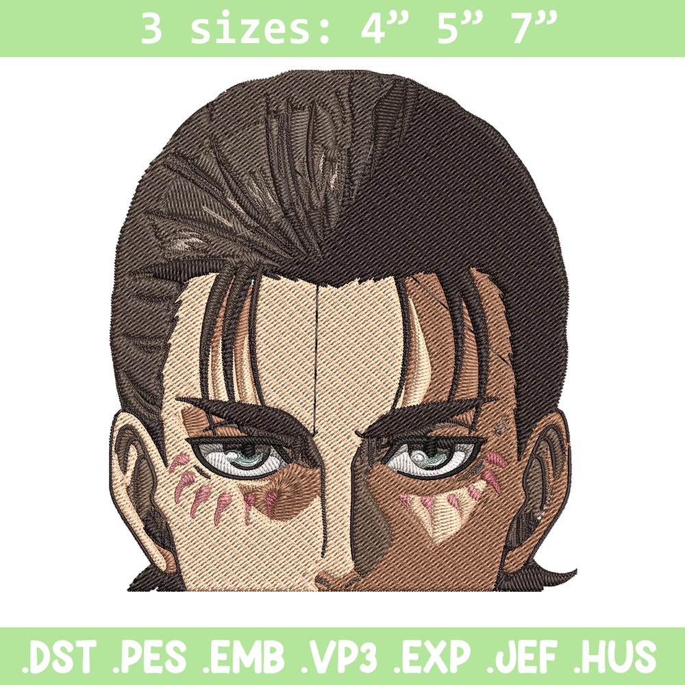 Eren Peeker Embroidery Design, Aot Embroidery, Embroidery File, Anime Embroidery, Anime shirt, Digital download..jpg