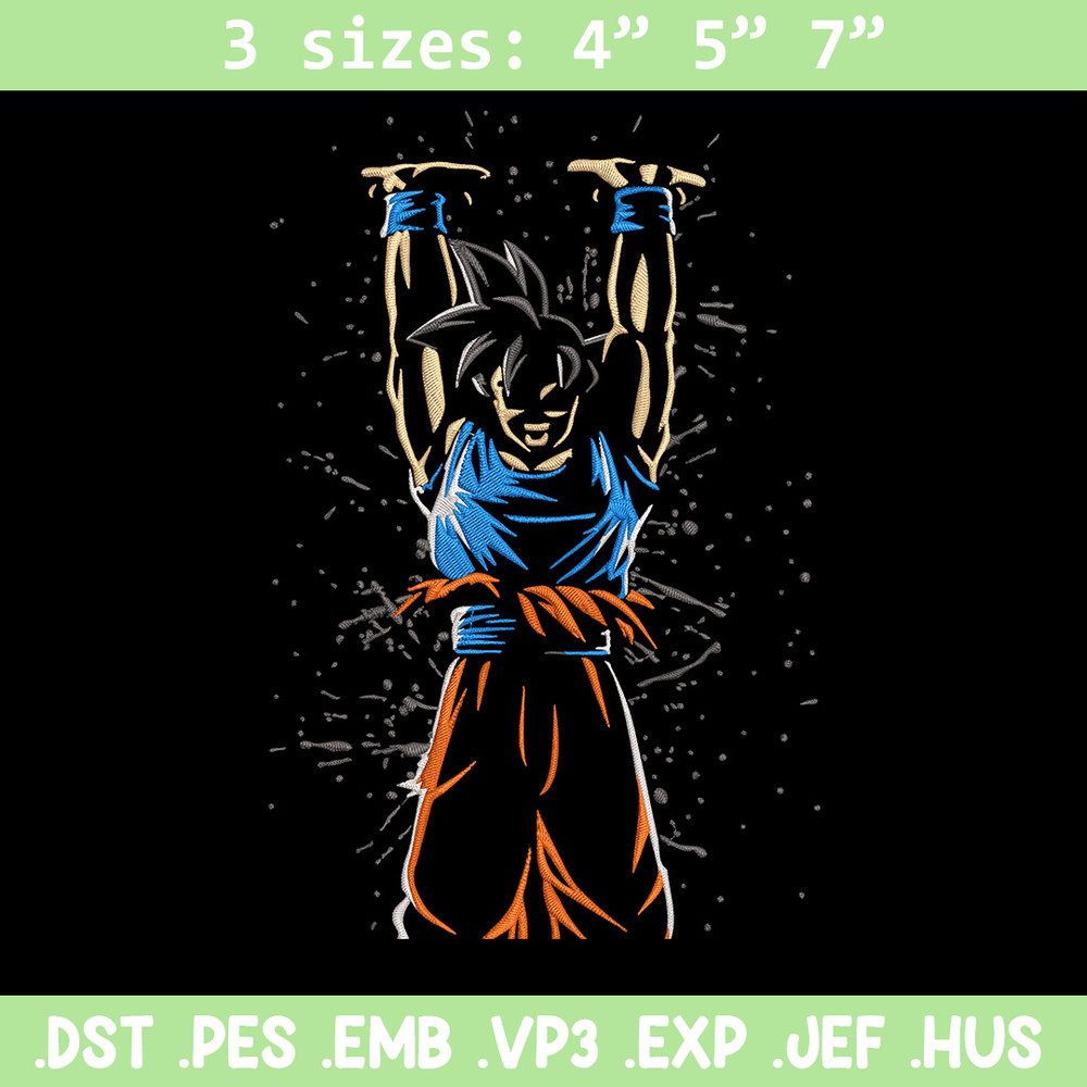 Goku genkidama Embroidery Design, Dragonball Embroidery,Embroidery File, Anime Embroidery, Anime shirt, Digital download.jpg