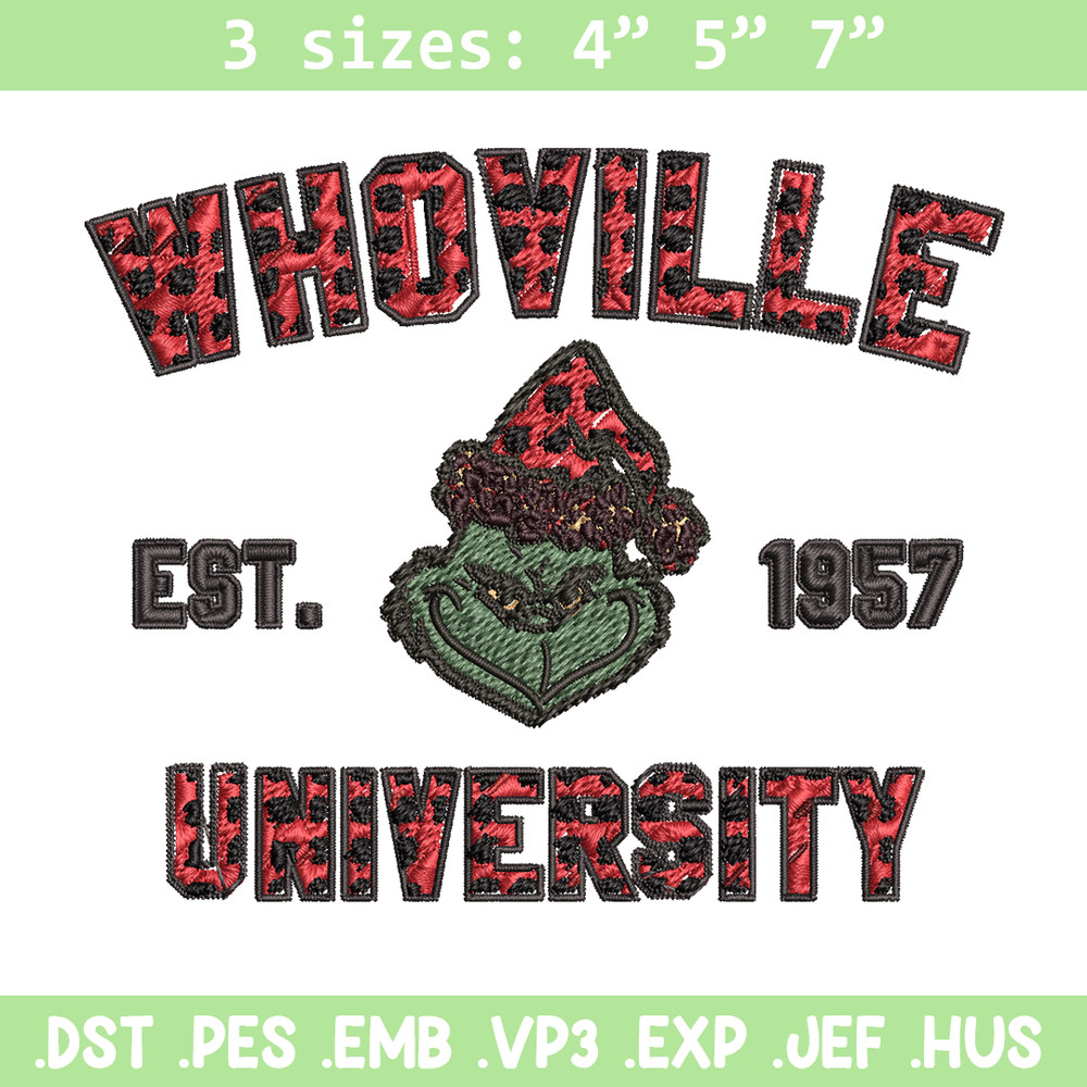 Grinch Whoville University Christmas Embroidery design, Grinch Christmas Embroidery, Grinch design, Digital download..jpg