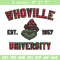 Grinch Whoville University Christmas Embroidery design, Grinch Christmas Embroidery, Grinch design, Digital download..jpg