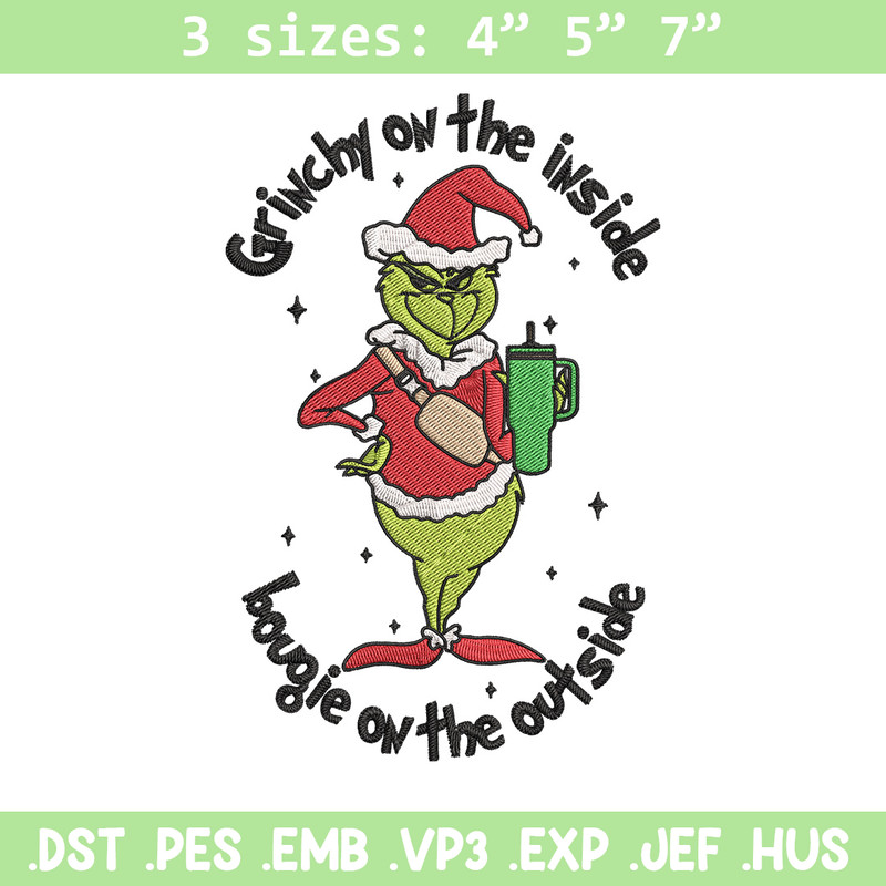 Grinchy Embroidery Design, Grinch Embroidery, Embroidery File, Chrismas Embroidery, Anime shirt, Digital download..jpg