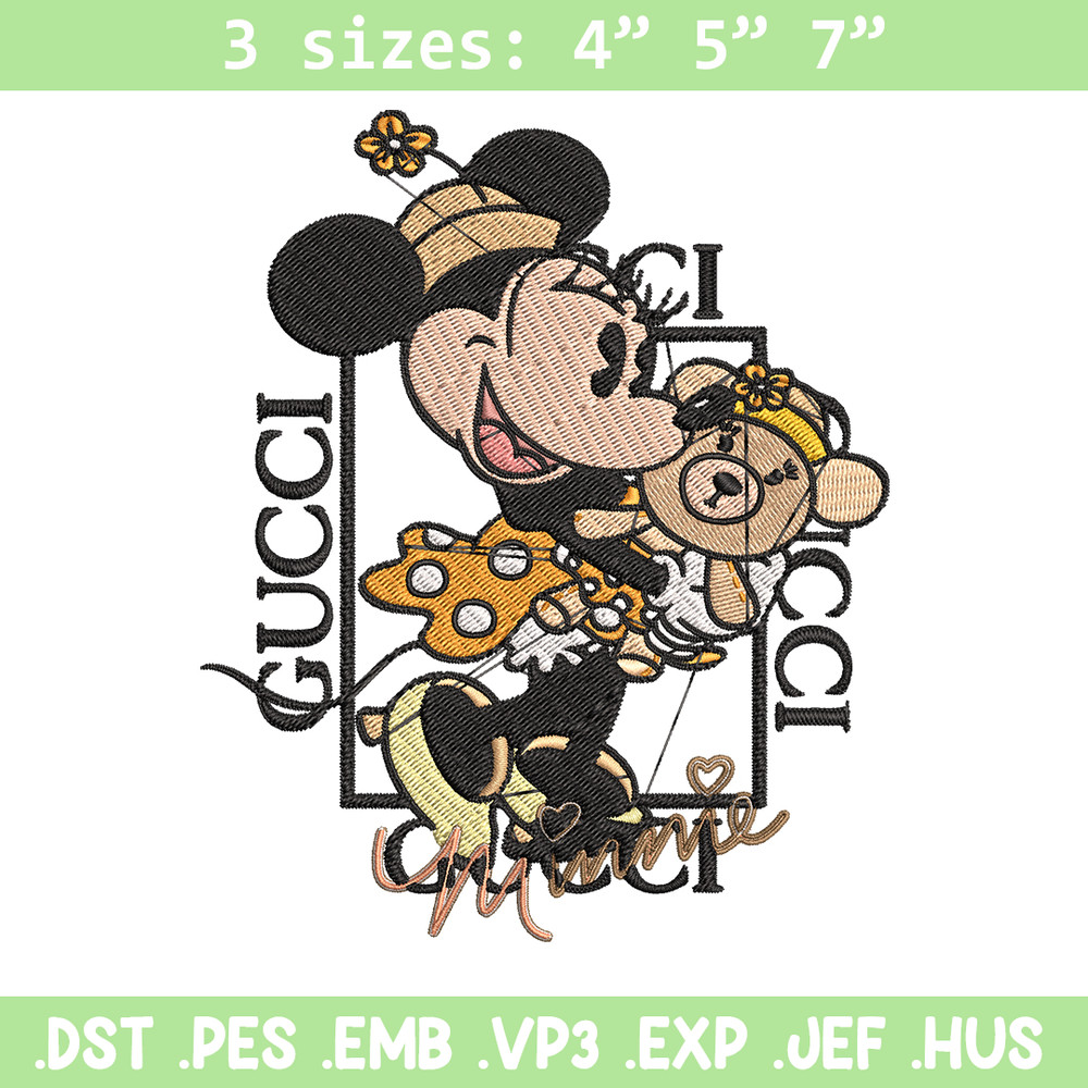 Gucci Minnie mouse Embroidery design, Gucci Embroidery, Disney design, Embroidery File, cartoon shirt, Instant download..jpg