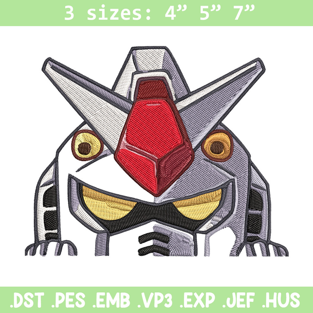 Gundam Peeker Embroidery Design, Gundam Embroidery, Embroidery File, Anime Embroidery, Anime shirt, Digital download..jpg